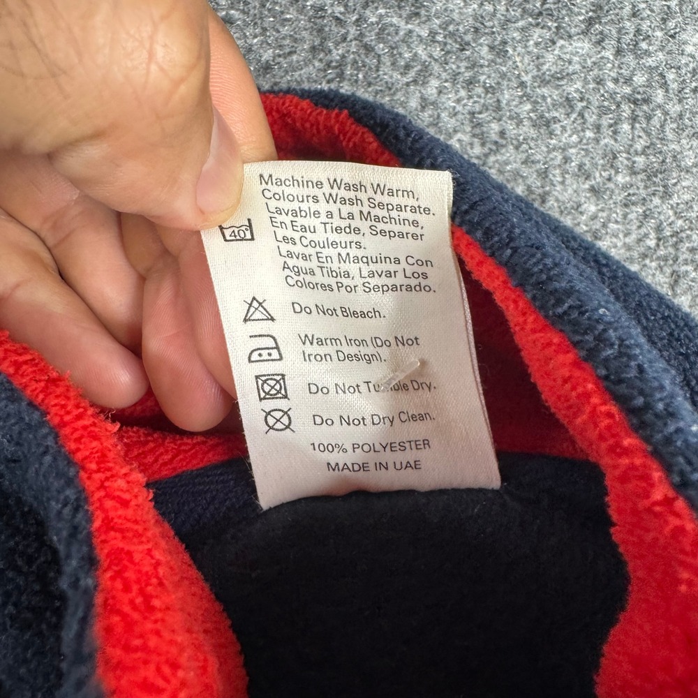Planet Hollywood Fleece Jacket Mens Size L Navy Red Full Zip Embroidered Logo - Picture 5 of 10